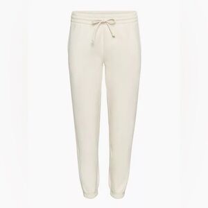 Aritzia TNA Cozy Fleece Boyfriend Cream Jogger Pants